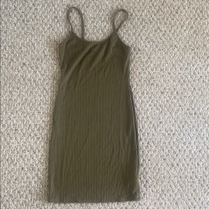 Green ribbed urban outfitters dress